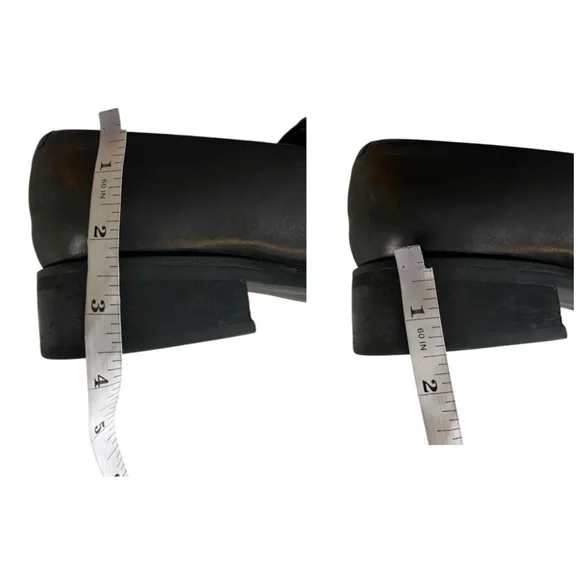 Franco Sarto L-Bocca Loafer Leather Slip-On Black Women's Size 7.5 Goth Grunge - Picture 11 of 12